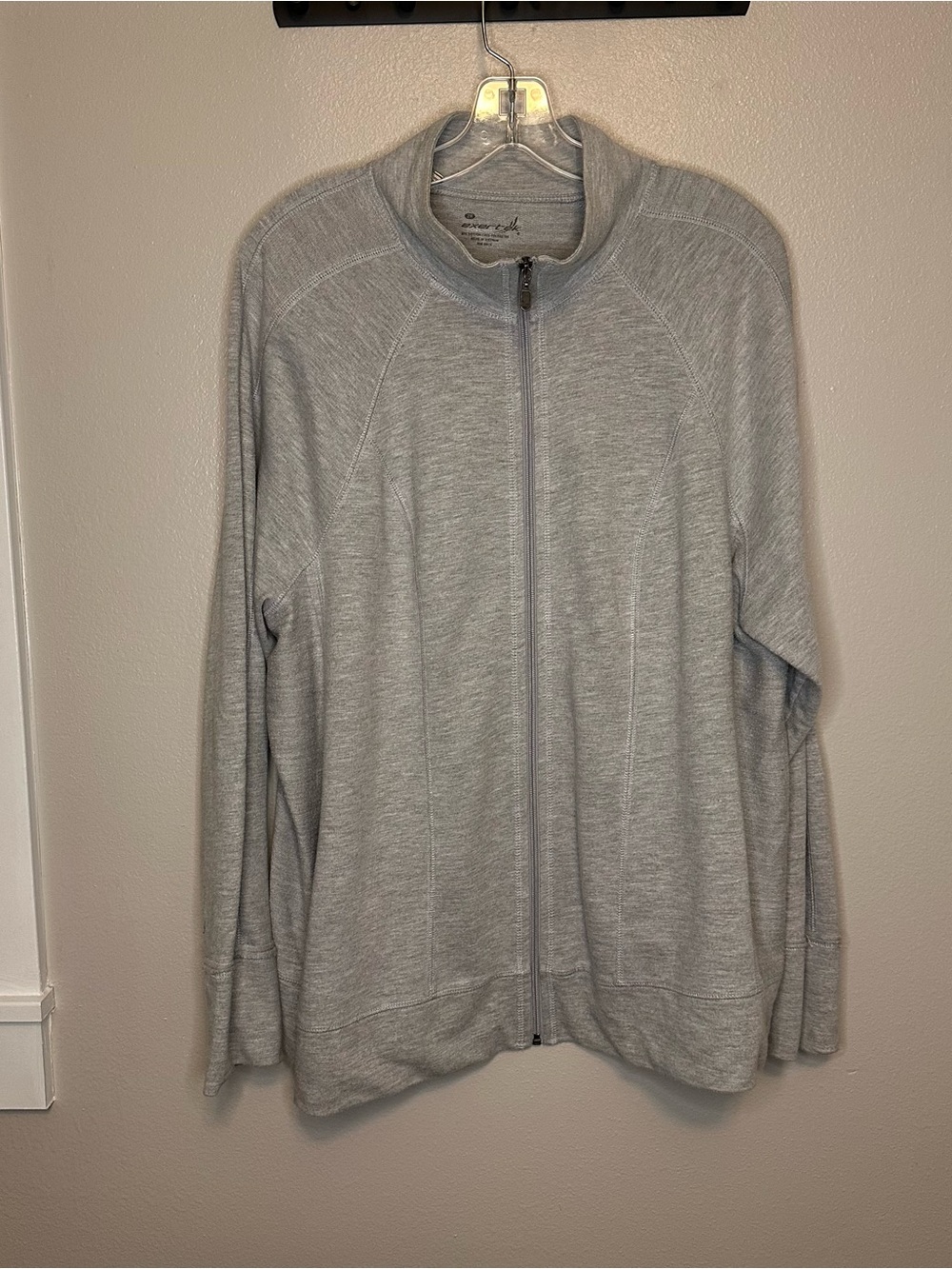 exertek Light Gray Full-Zip Women's Sweatshirt